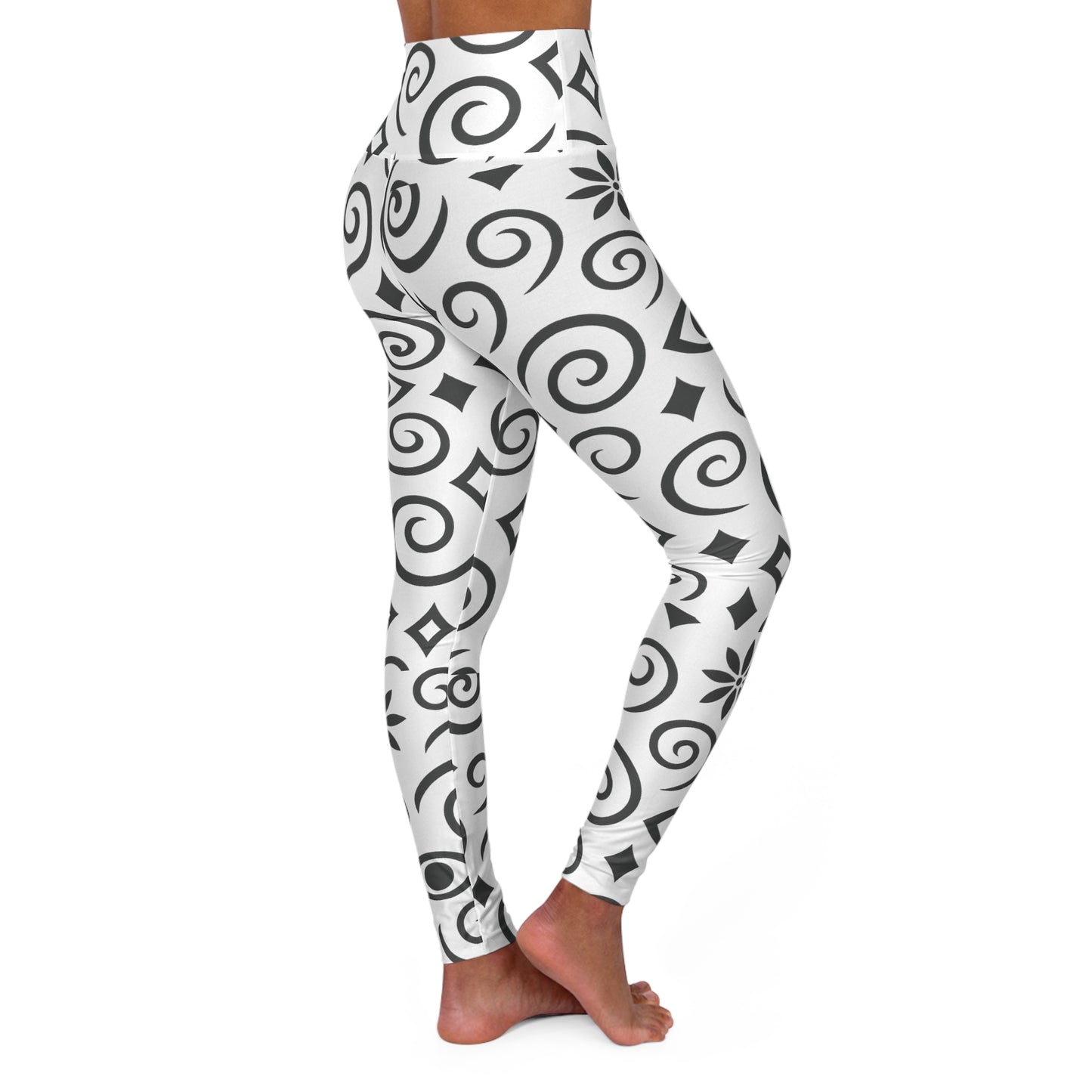Monochrome Spiral Leggings Women's (Black & White)