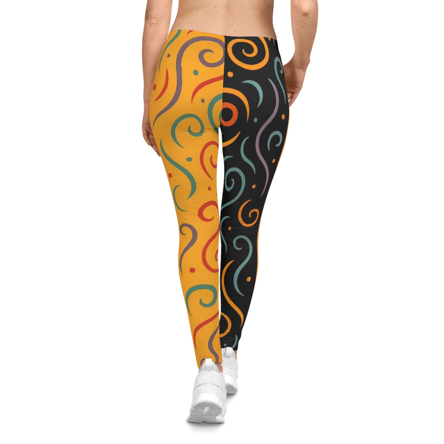 Lifestyle Collection-Vibrant Energy Edition OMEP Two-Tone Swirl Leggings .