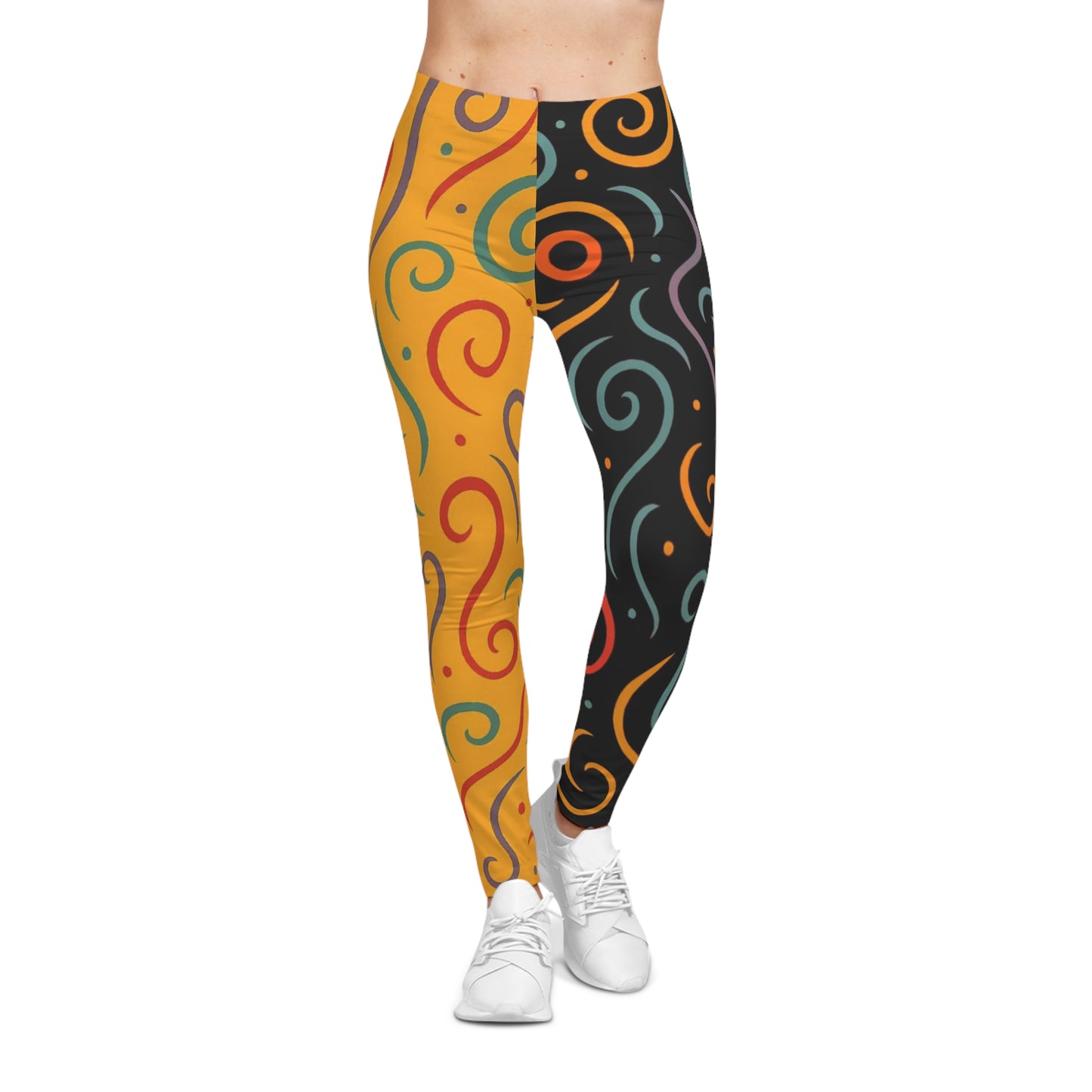 Lifestyle Collection-Vibrant Energy Edition OMEP Two-Tone Swirl Leggings .