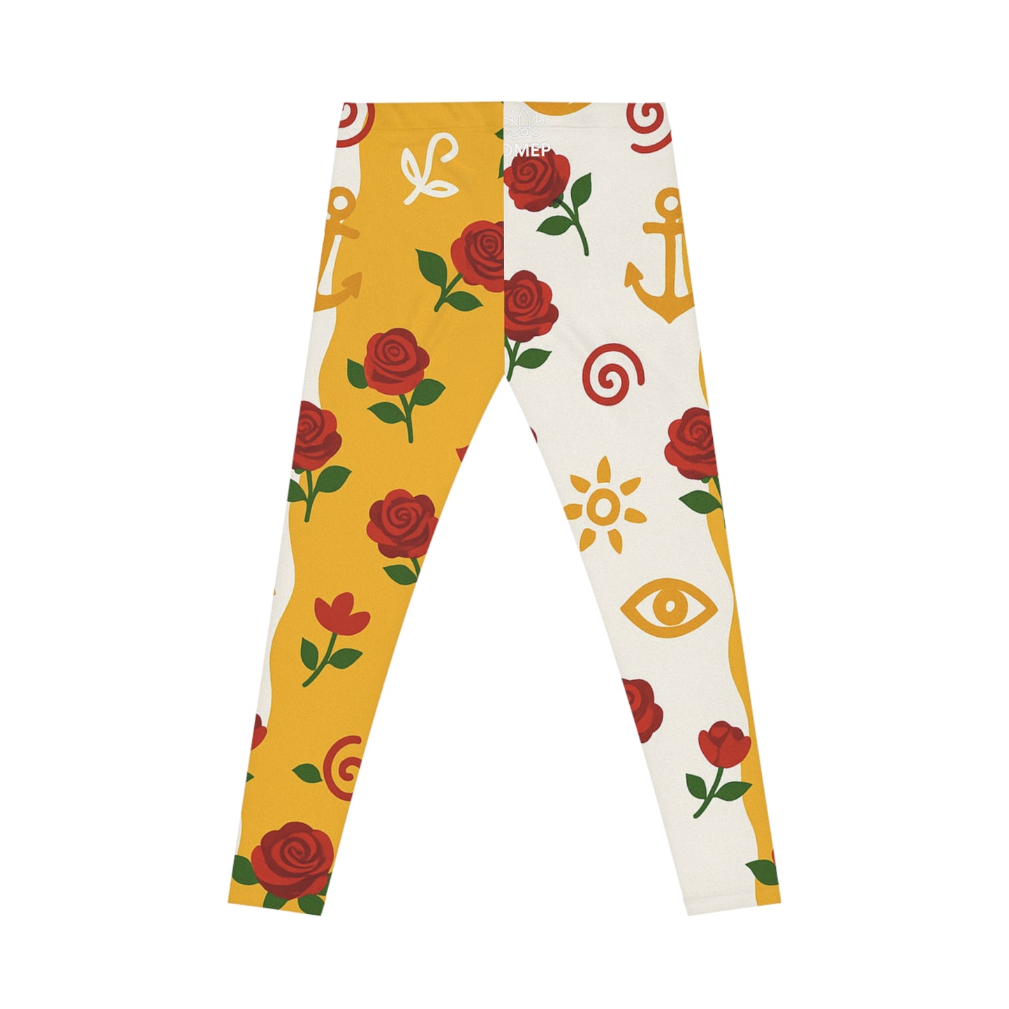 Rose Reverie Leggings (Half & Half)-Women's Casual Leggings (AOP)