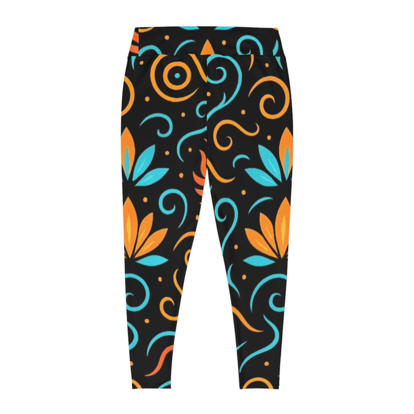 Cosmic Energy Collection Plus Size Leggings | Vibrant AOP Activewear for Everyday Comfort .