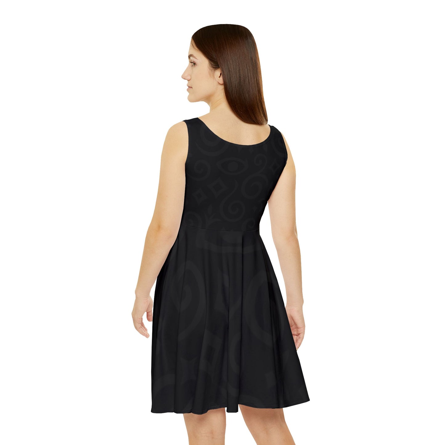 Women's Black Subtle Swirl Dress (Balance Patterns Collections)