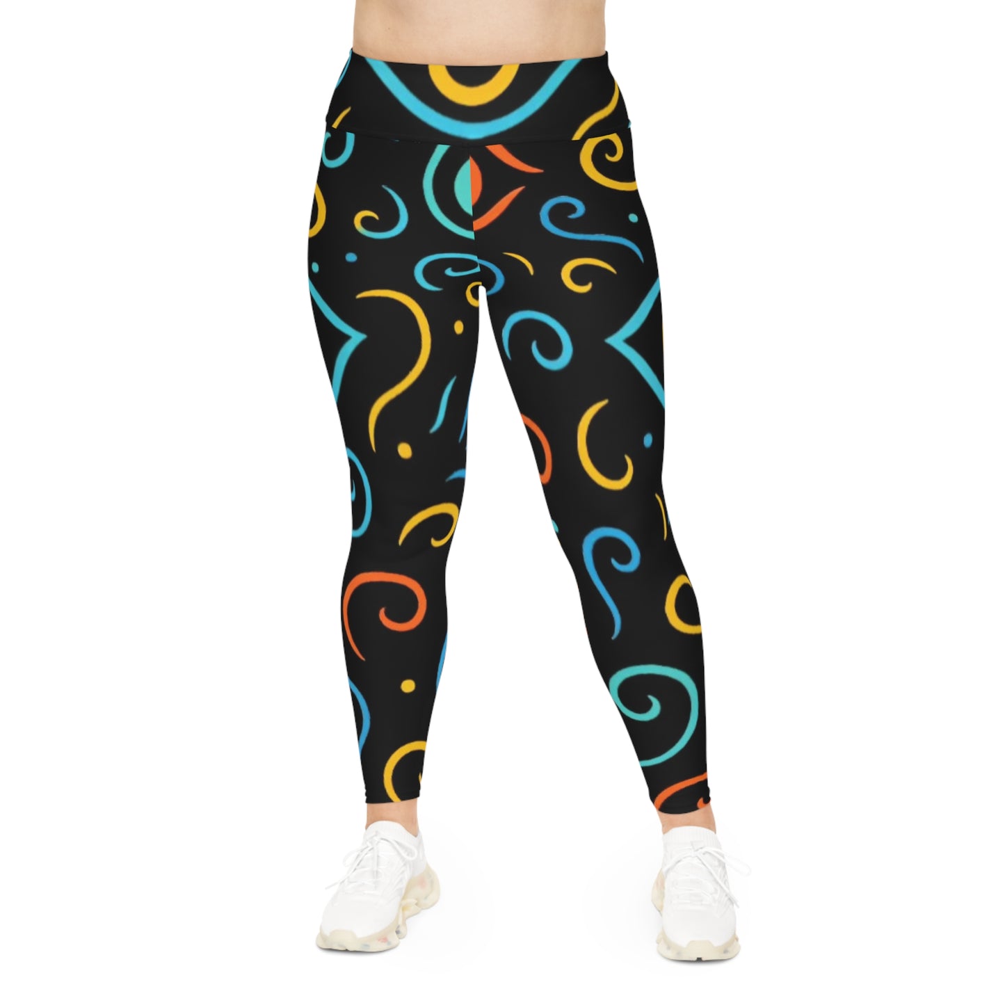 Cosmic Energy Collection Plus Size Leggings .