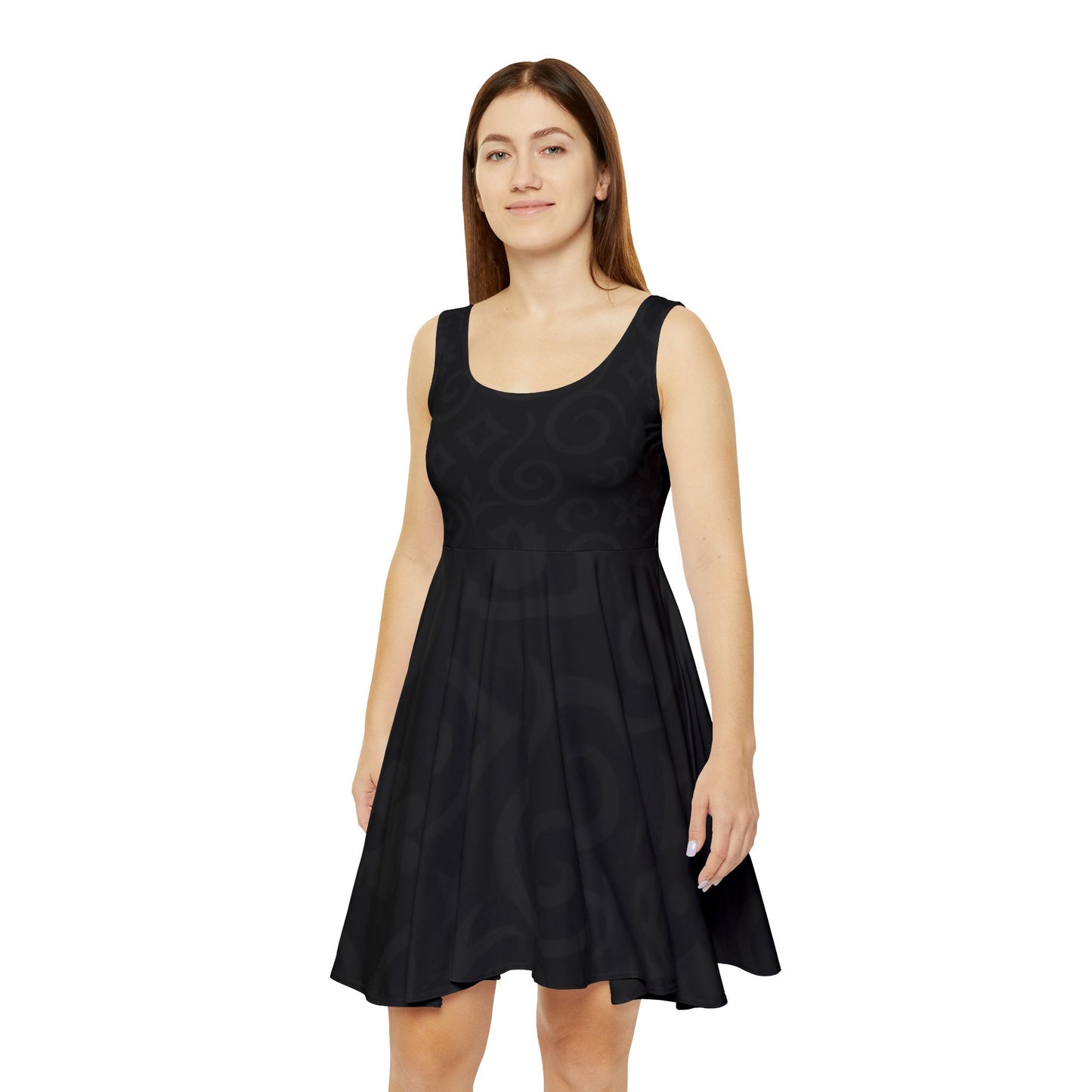 Women's Black Subtle Swirl Dress (Balance Patterns Collections)