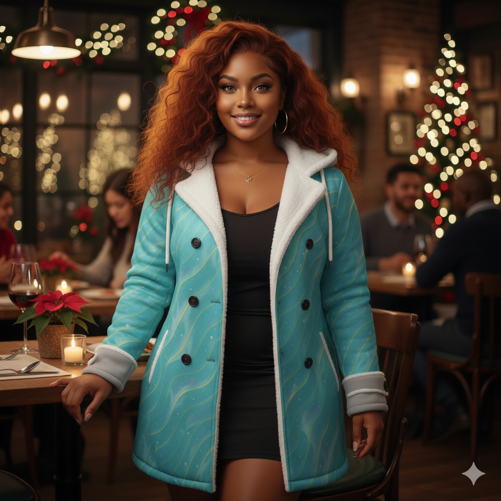 Aurora Goldwave Frost Coat — Luxe Holiday Edition