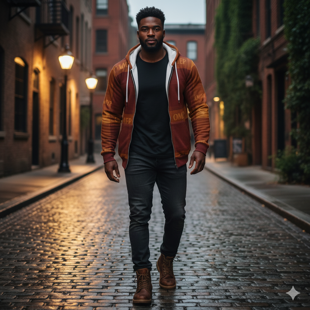 OMEP Autumn Plaid Zip Hoodie