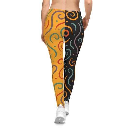 Lifestyle Collection-Vibrant Energy Edition OMEP Two-Tone Swirl Leggings .