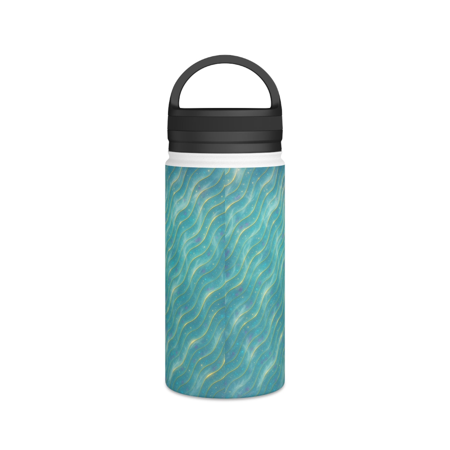 Ocean Wave Stainless Steel Bottle — Aurora Frostwave Edition