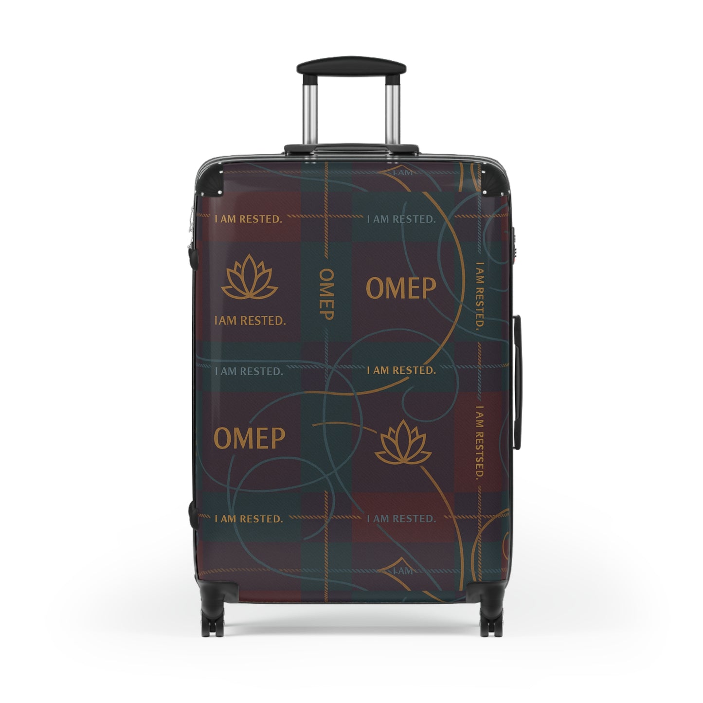 OMEP Plaid Affirmation — I AM RESTED Suitcase- Autumn Falls Collection (Travel Edition)