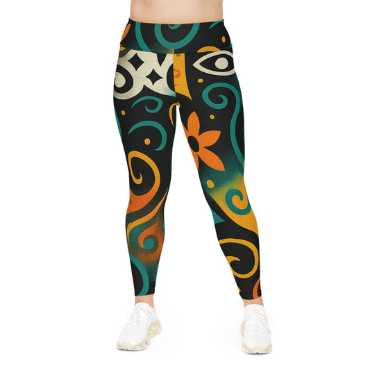OMEP - Balance Pattern Collection –Women's plus size Leggings