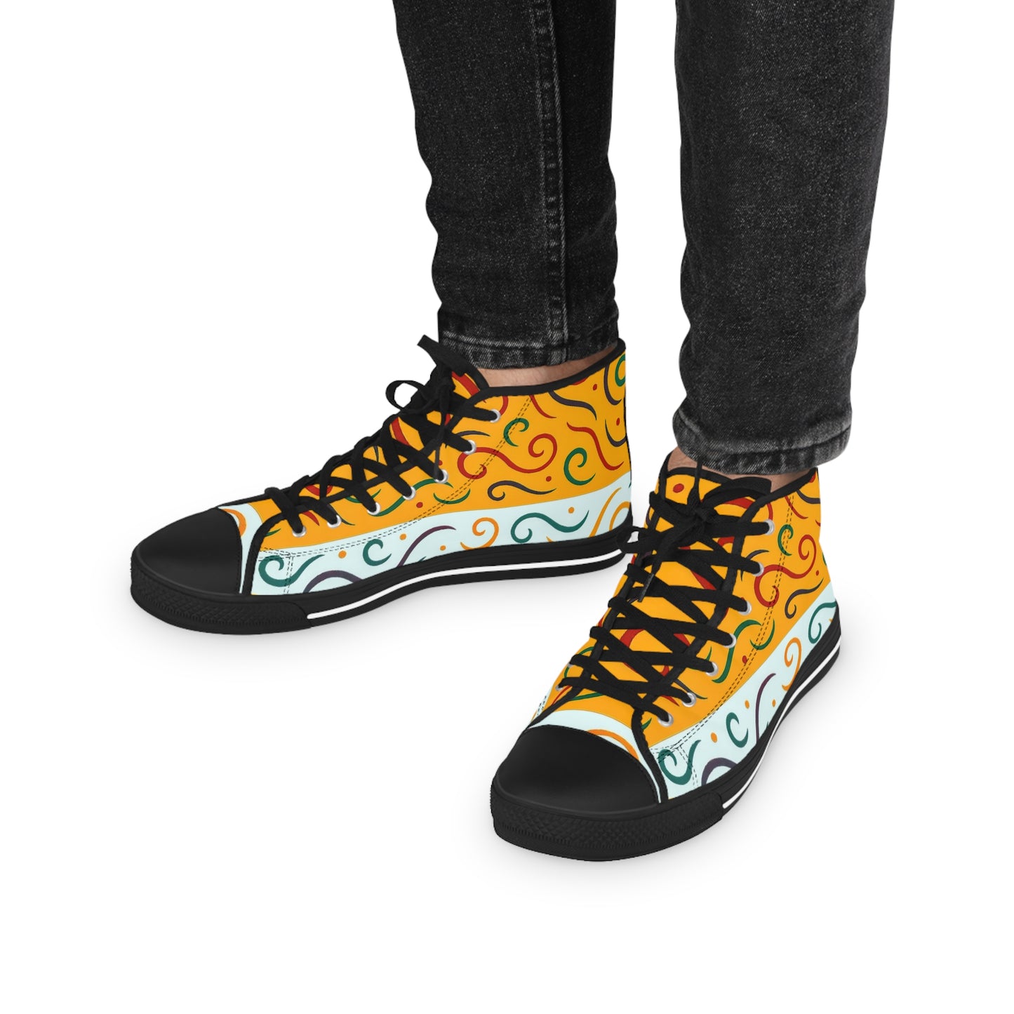 Collection: Healing in Color. Vibrant High Top Sneakers - Stylish Footwear for Every Occasion, Casual Outfits, Unique Style Statement, Gift for Sneaker Lovers, [...]