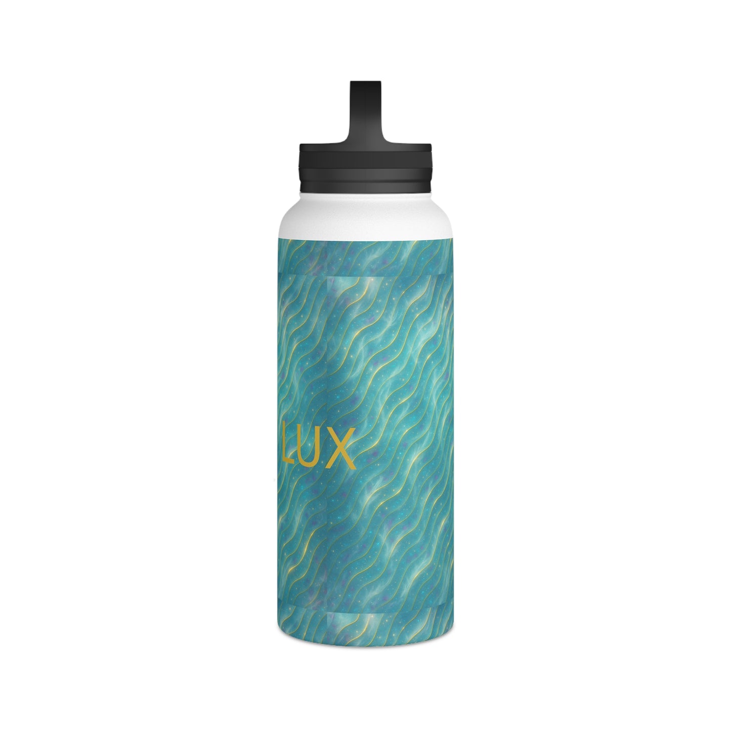 Ocean Wave Stainless Steel Bottle — Aurora Frostwave Edition