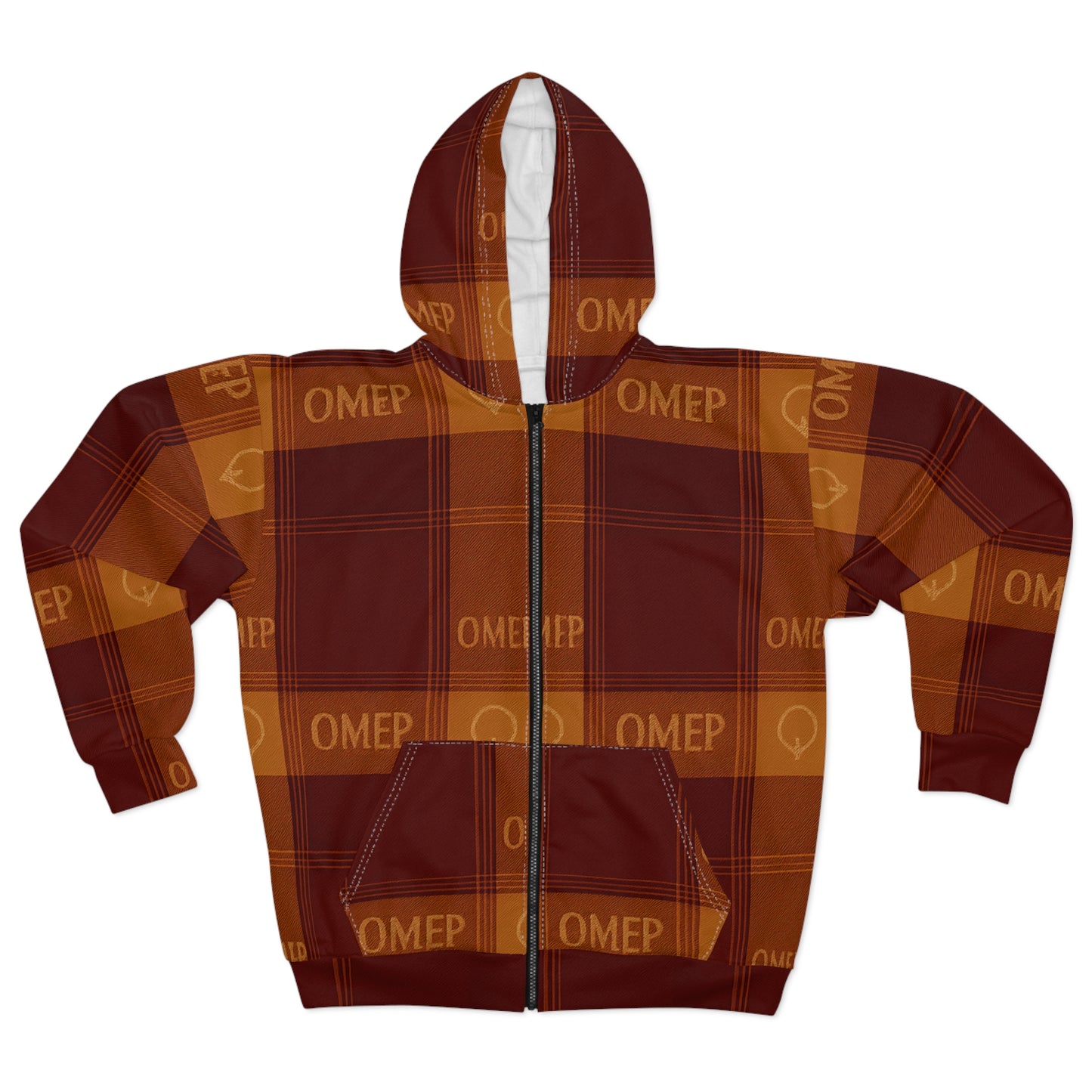 OMEP Autumn Plaid Zip Hoodie