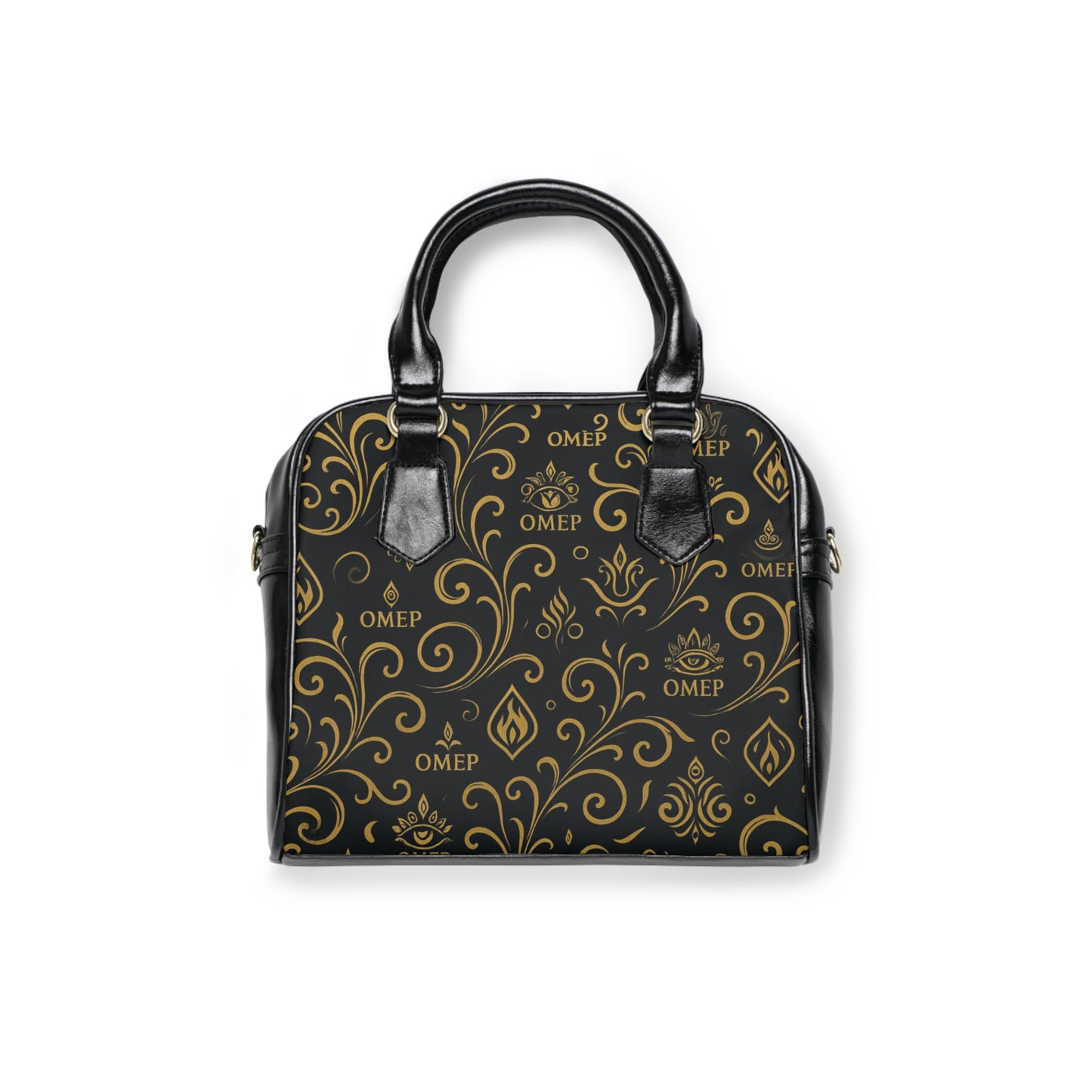 OMEP Luxe Signature Handbag — Black & Gold Designer Tote