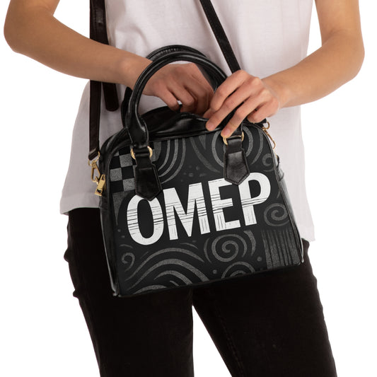 Women's Monochrome Mystique Handbag with , Stylish Tote Bag, Unique Fashion Accessory, Everyday Use, Gift for Her