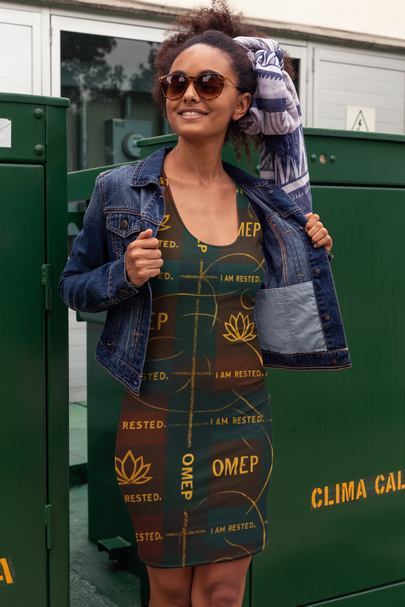 OMEP Plaid Affirmation — I AM RESTED Dress