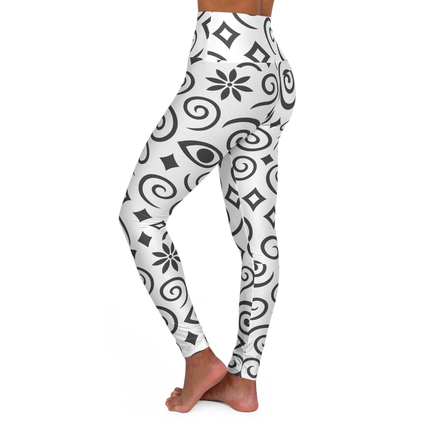 Monochrome Spiral Leggings Women's (Black & White)