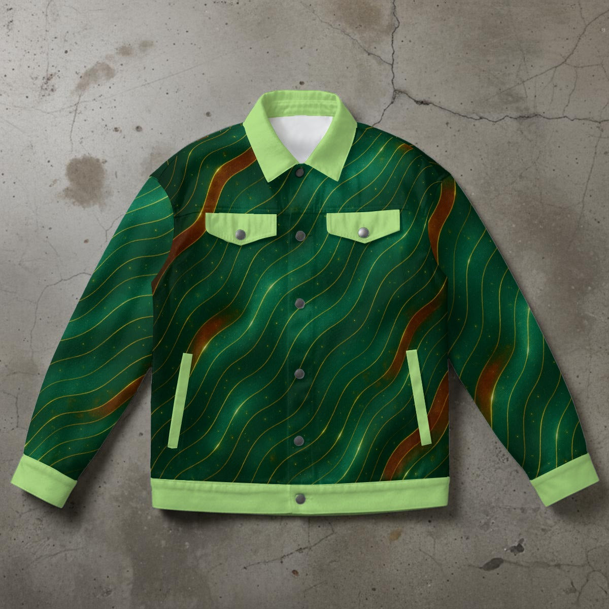 Emerald River Wave Men’s Jacket