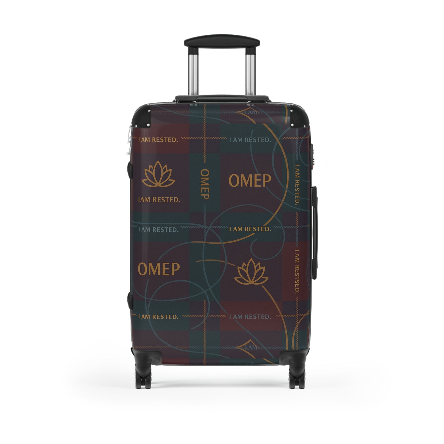 OMEP Plaid Affirmation — I AM RESTED Suitcase- Autumn Falls Collection (Travel Edition)