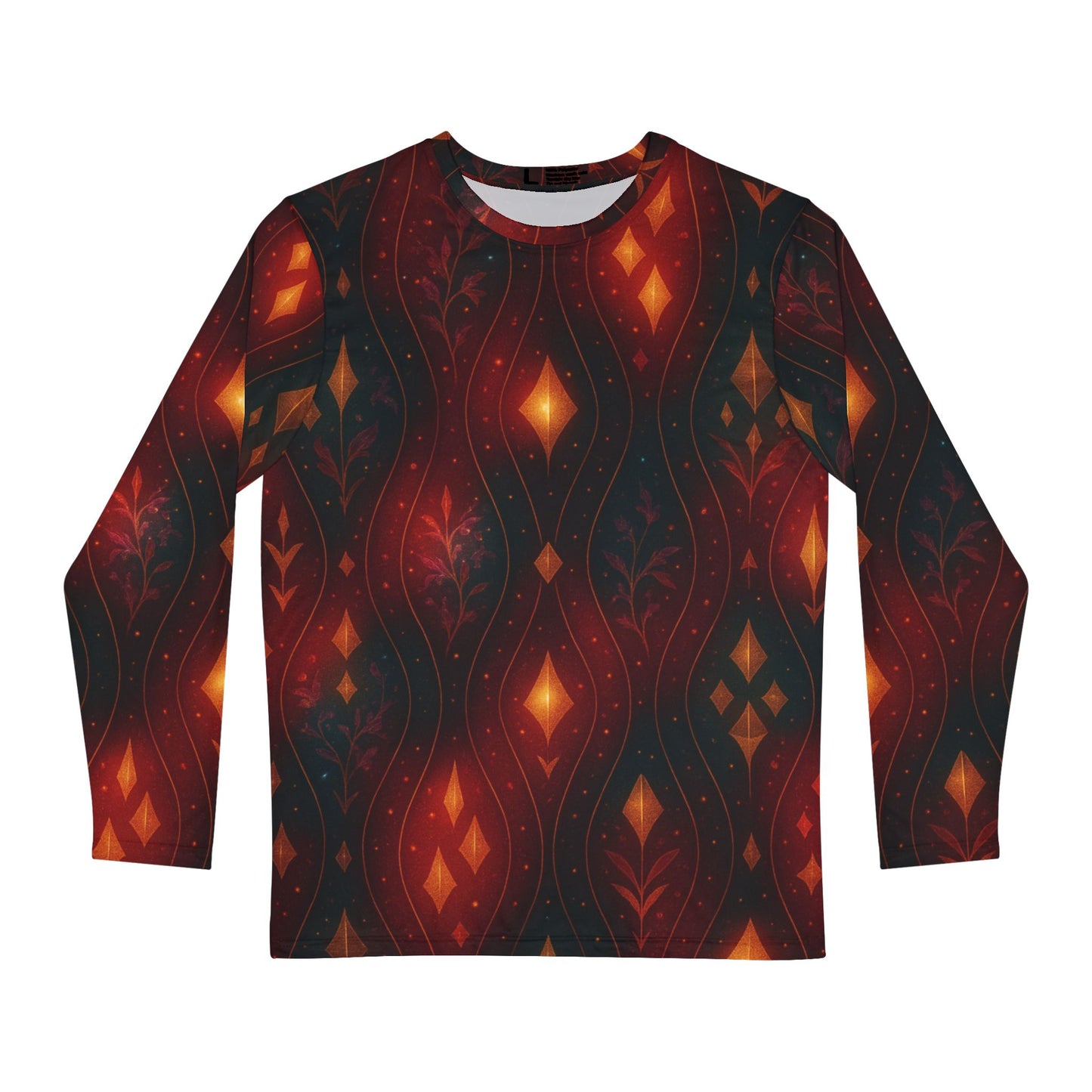 Amber Diamond Glow Men’s Long Sleeve Shirt