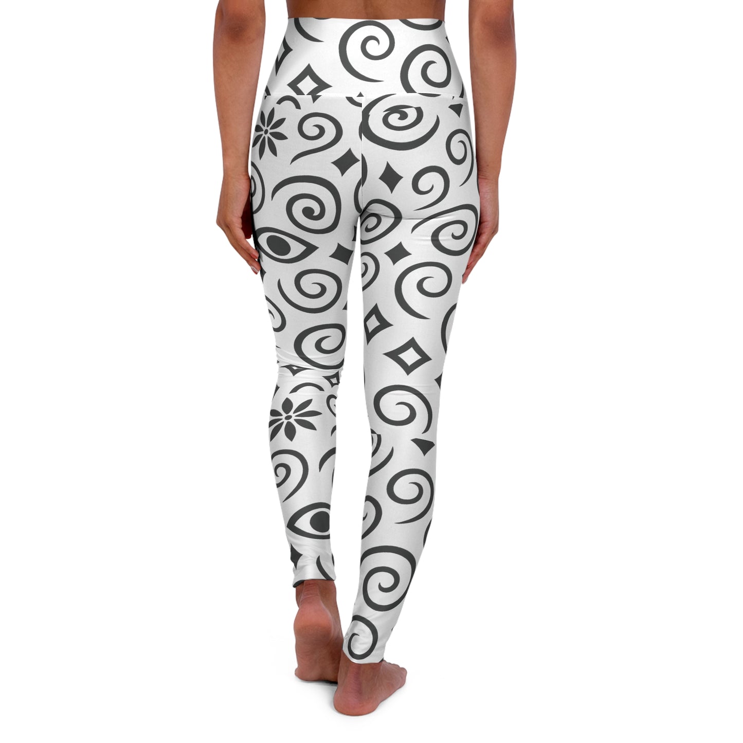 Monochrome Spiral Leggings Women's (Black & White)