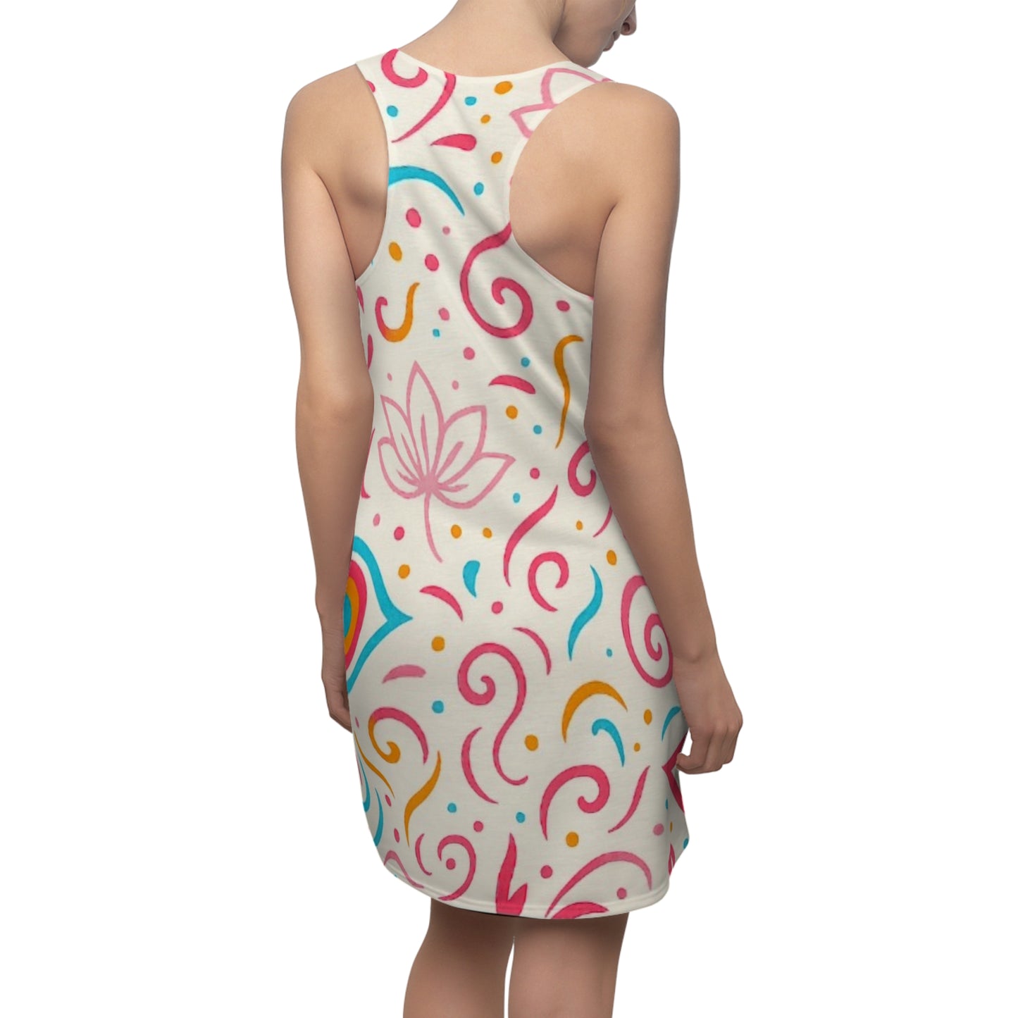Lotus Bloom Collection Women's Racerback Dress - Perfect for Summer, Festivals, Parties, Beach Days, Everyday Wear