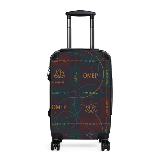 OMEP Plaid Affirmation — I AM RESTED Suitcase- Autumn Falls Collection (Travel Edition)