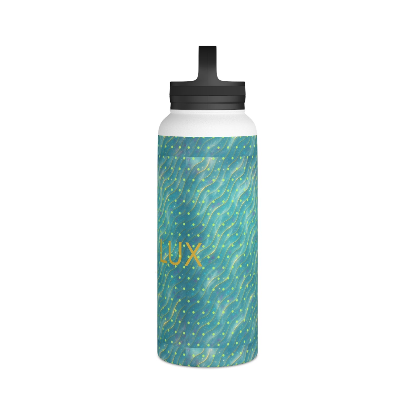 Aurora Frostwave Polka Dot Stainless Steel Water Bottle — Holiday Edition