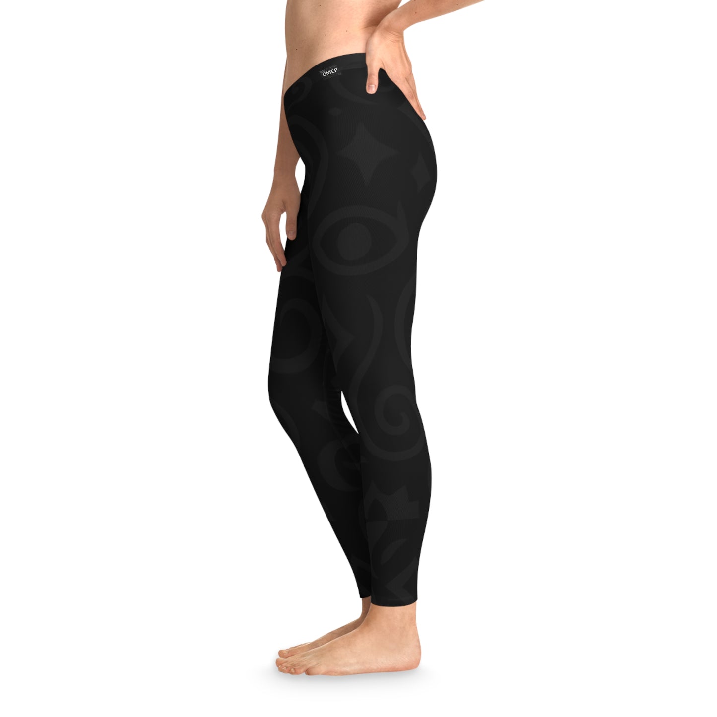 Black Patterned Leggings (Subtle Textures)Stretchy Leggings -