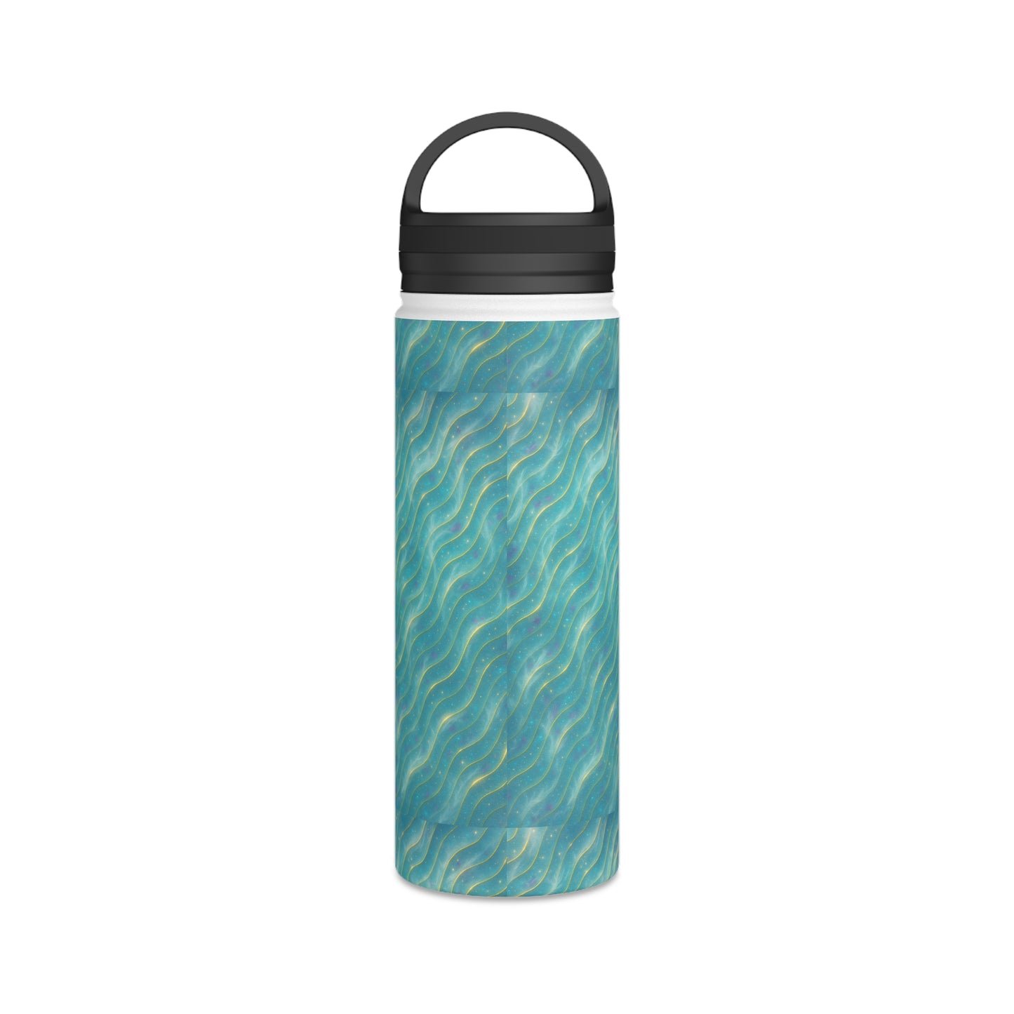 Ocean Wave Stainless Steel Bottle — Aurora Frostwave Edition