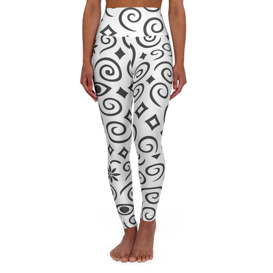 Monochrome Spiral Leggings Women's (Black & White)