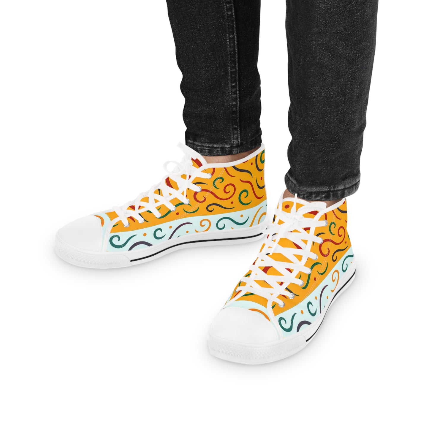 Collection: Healing in Color. Vibrant High Top Sneakers - Stylish Footwear for Every Occasion, Casual Outfits, Unique Style Statement, Gift for Sneaker Lovers, [...]