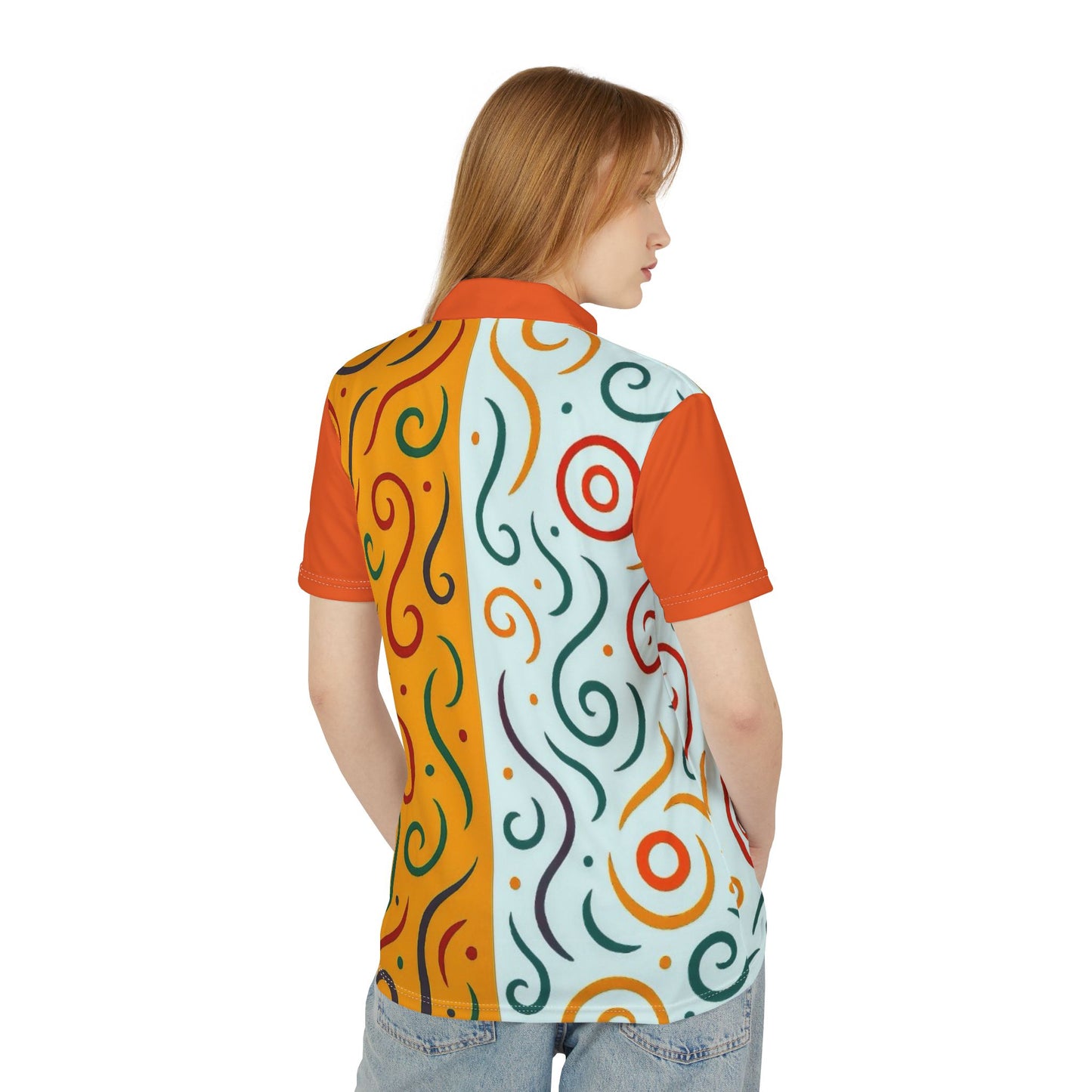 Collection: Healing in Color. Vibrant Patterned Unisex Polo Shirt - Casual Stylish Wear for Men &