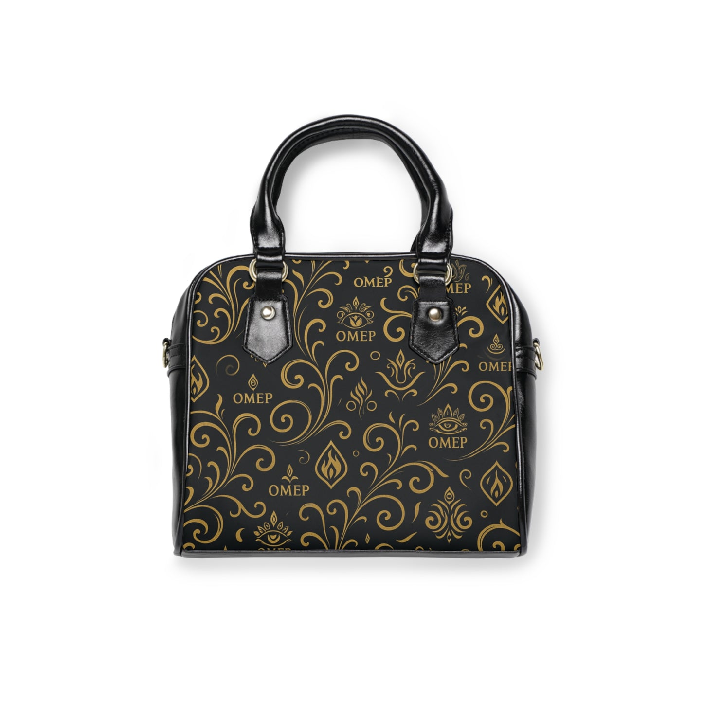 OMEP Luxe Signature Handbag — Black & Gold Designer Tote