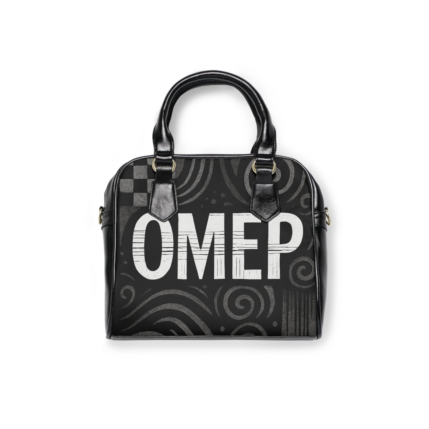Women's Monochrome Mystique Handbag with , Stylish Tote Bag, Unique Fashion Accessory, Everyday Use, Gift for Her