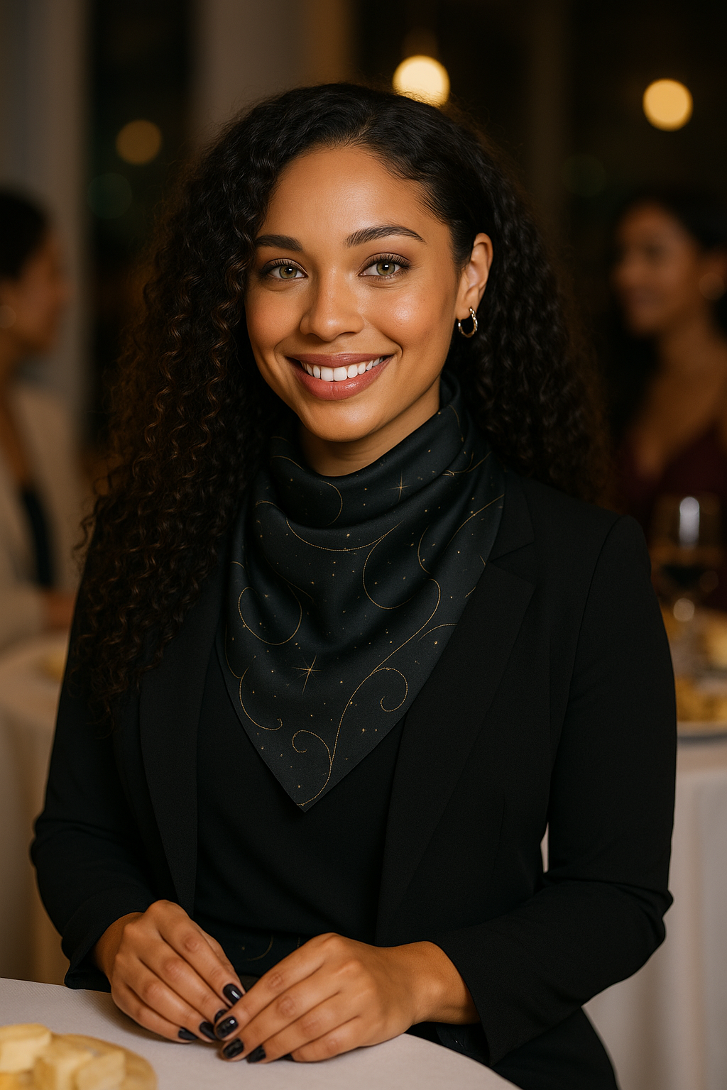 Silent Night Luxe Scarf-(Chiffon/Voile, 25″ or 50″)