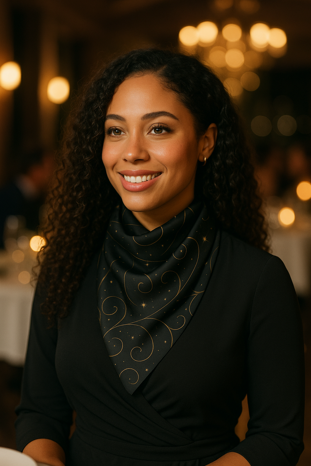 Silent Night Luxe Scarf-(Chiffon/Voile, 25″ or 50″)