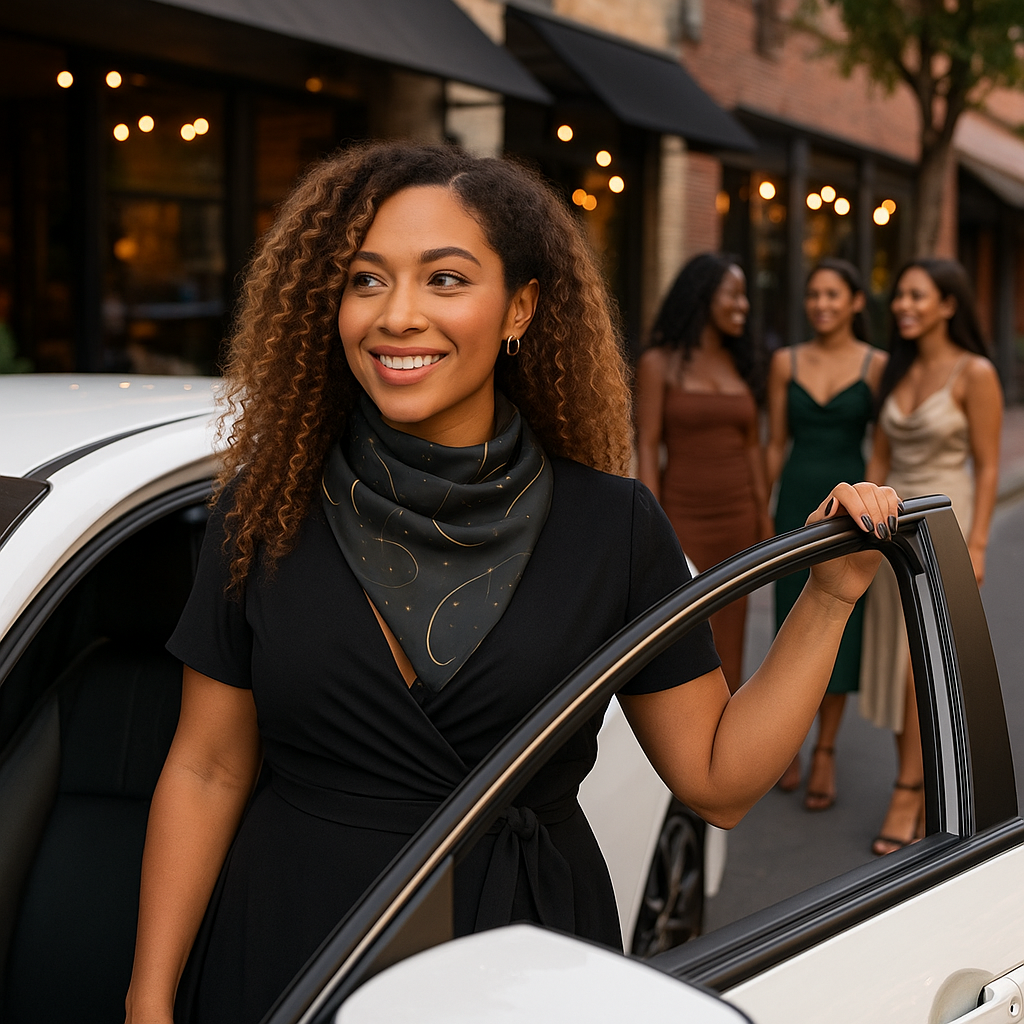 Silent Night Luxe Scarf-(Chiffon/Voile, 25″ or 50″)