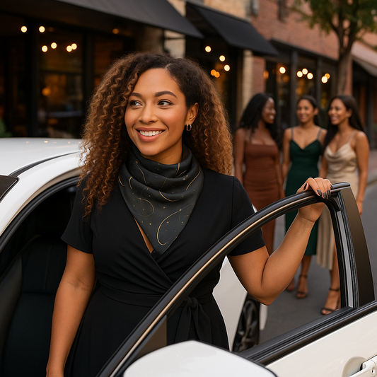 Silent Night Luxe Scarf-(Chiffon/Voile, 25″ or 50″)