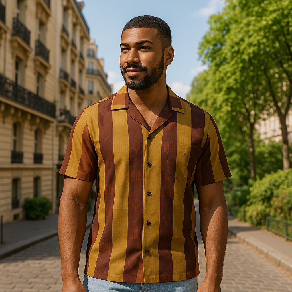 Autumn Stripe Camp Shirt-Autumn Falls Collection (Men’s Edition)