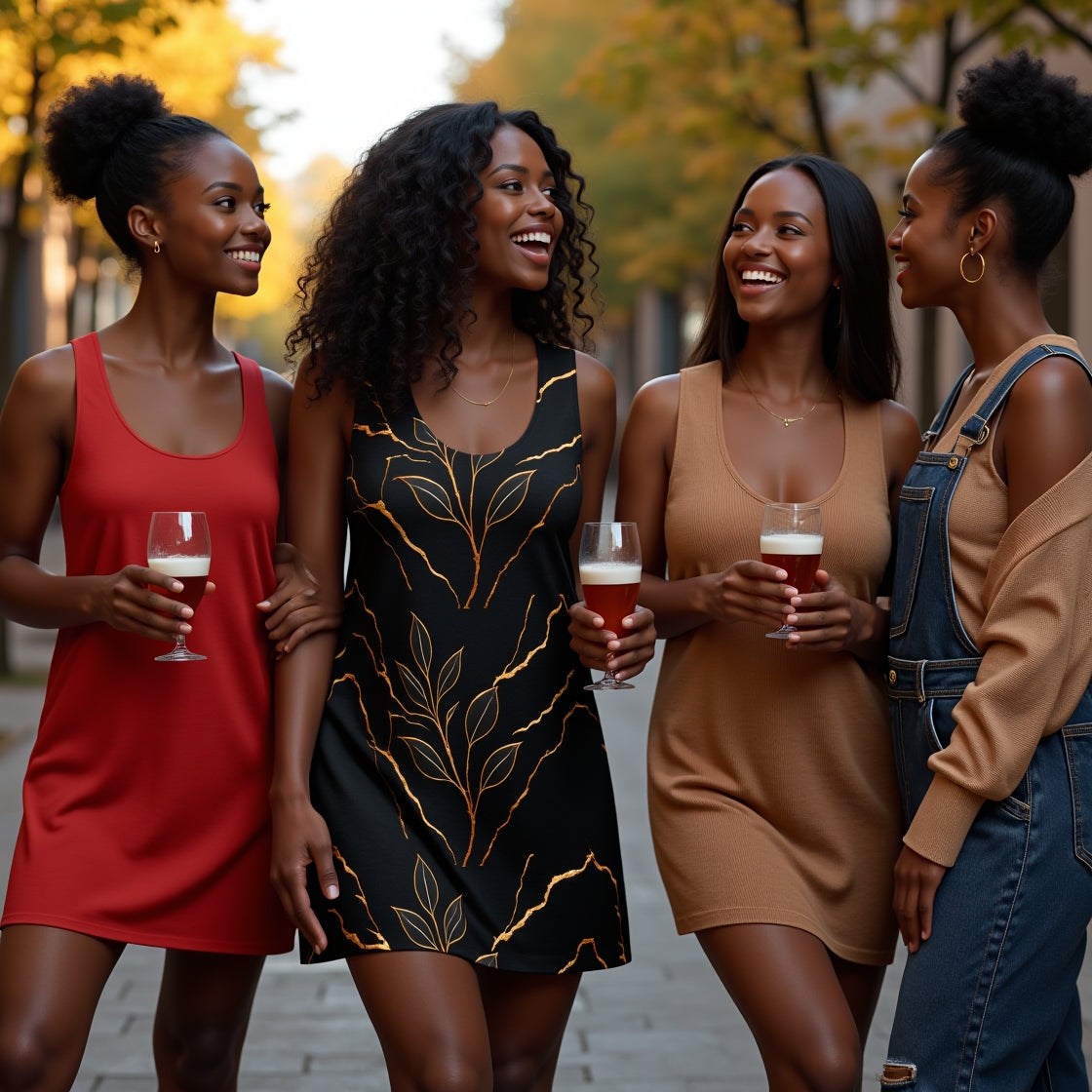 Golden Vein Luxury Dress (Autumn Rises)