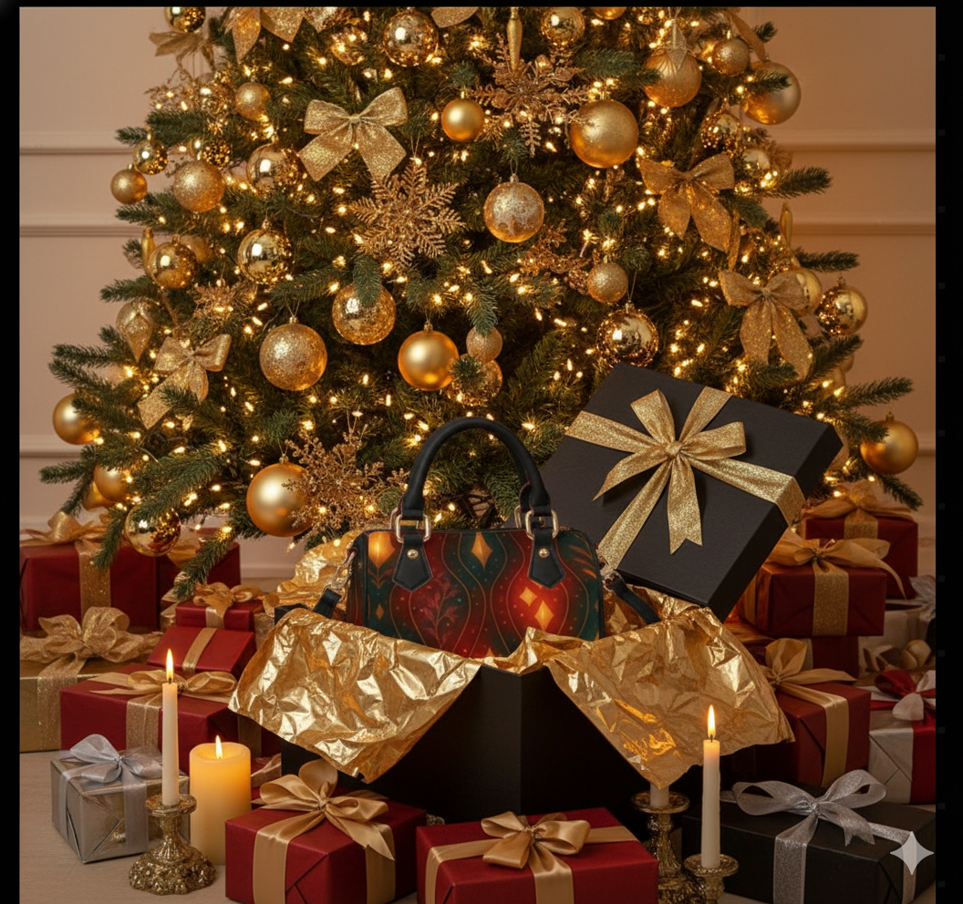 OMEP Luxe Holiday Purse – Midnight Amber Edition