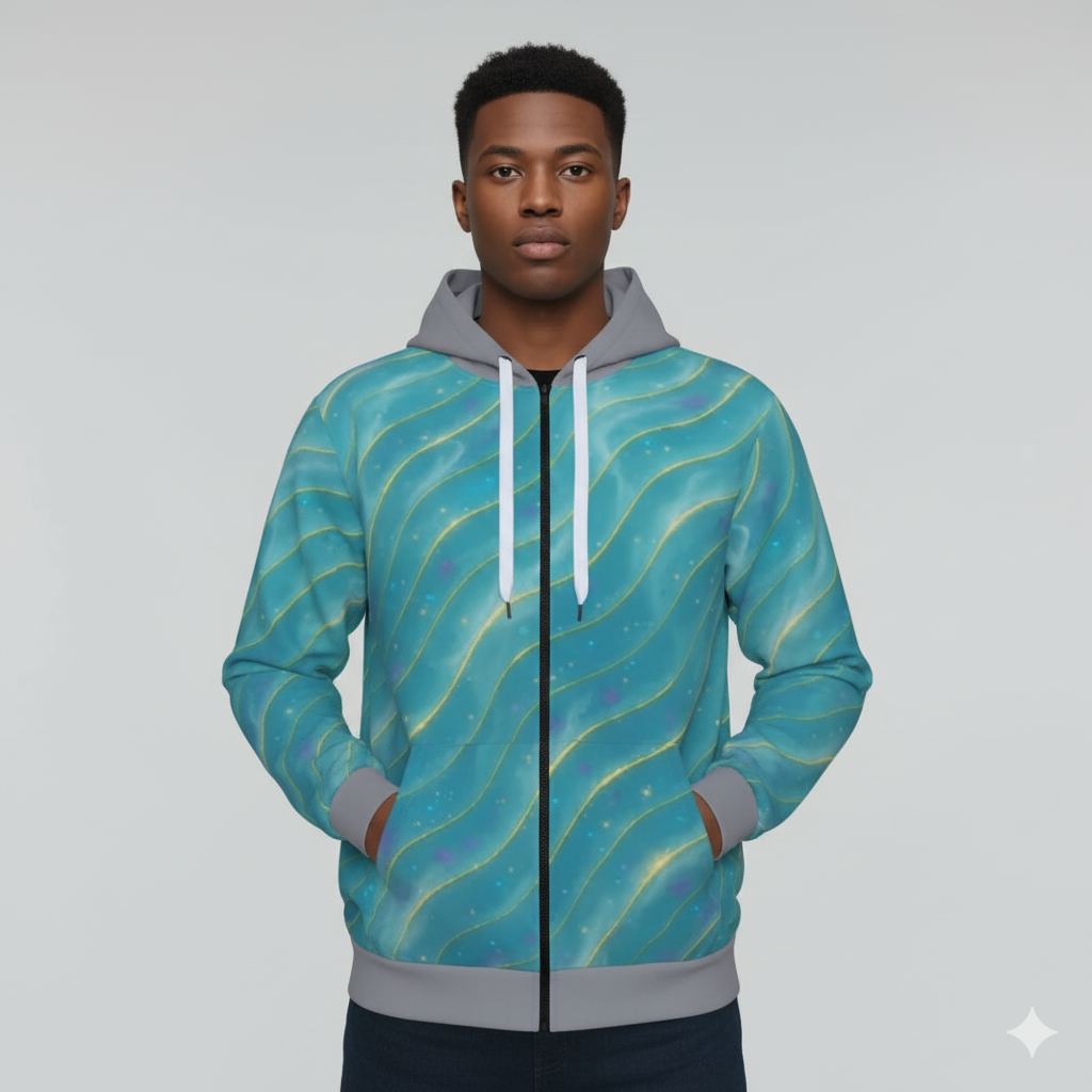 Aurora Frostwave Polka Dot Hoodie
