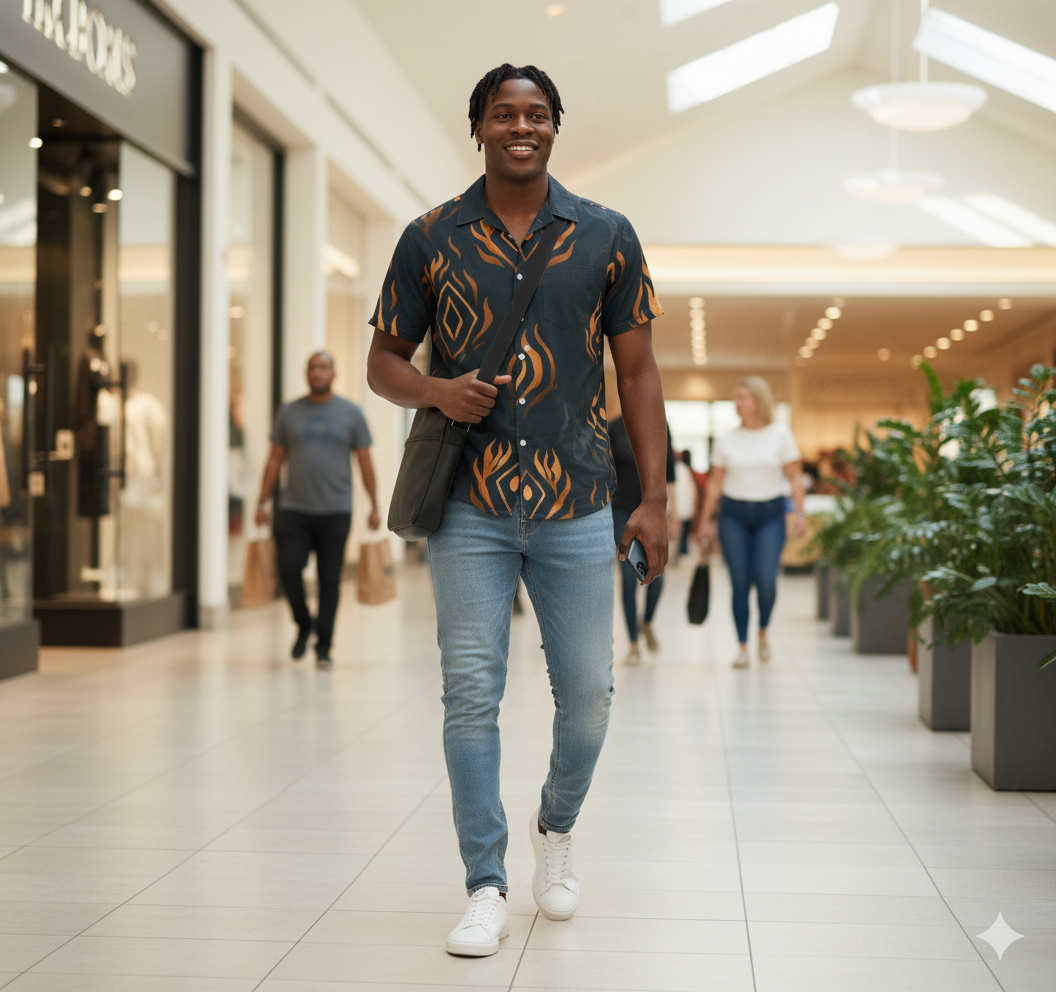 Inferno Diamond Button-Up Men's