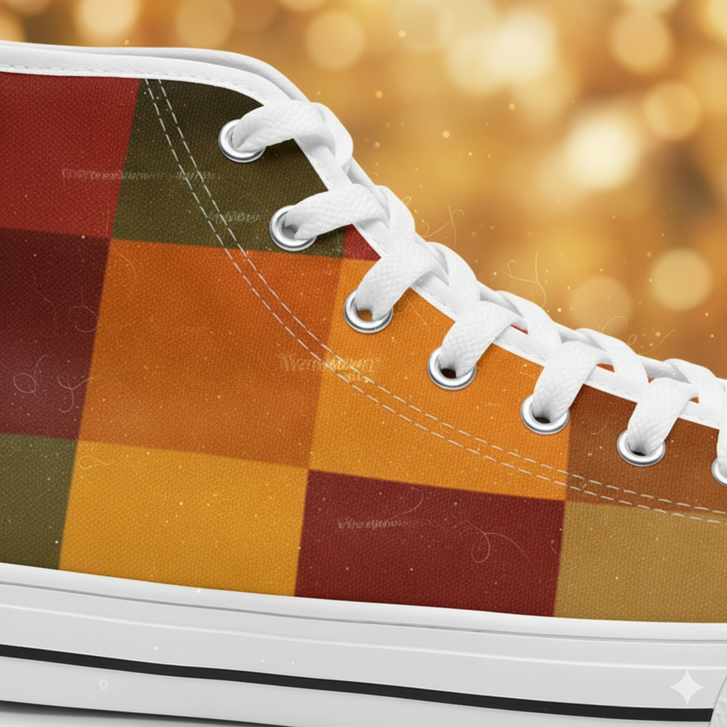 OMEP Autumn Plaid Women’s High-Tops-Autumn Falls Collection (Footwear Edition)