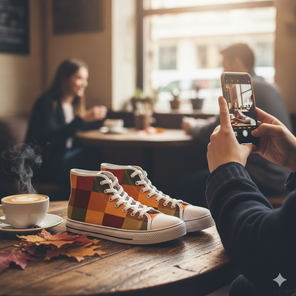 OMEP Autumn Plaid Women’s High-Tops-Autumn Falls Collection (Footwear Edition)