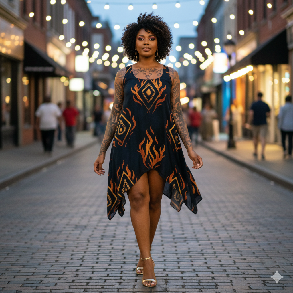 Phoenix Ember Flame Tank Dress