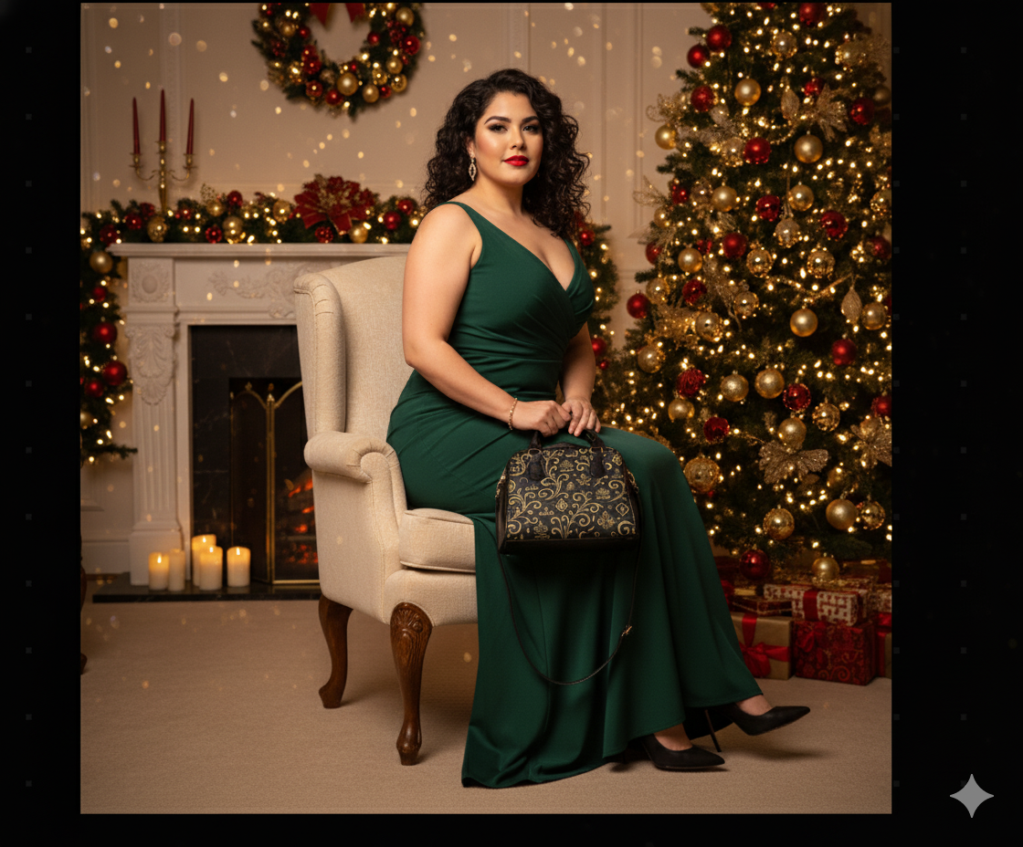 OMEP Luxe Signature Handbag — Black & Gold Designer Tote