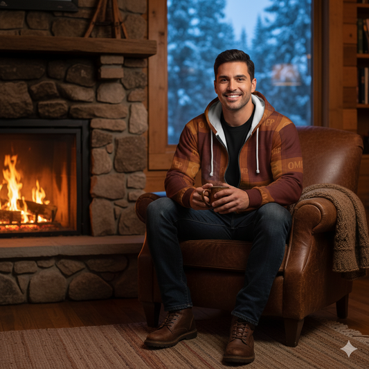 OMEP Autumn Plaid Zip Hoodie