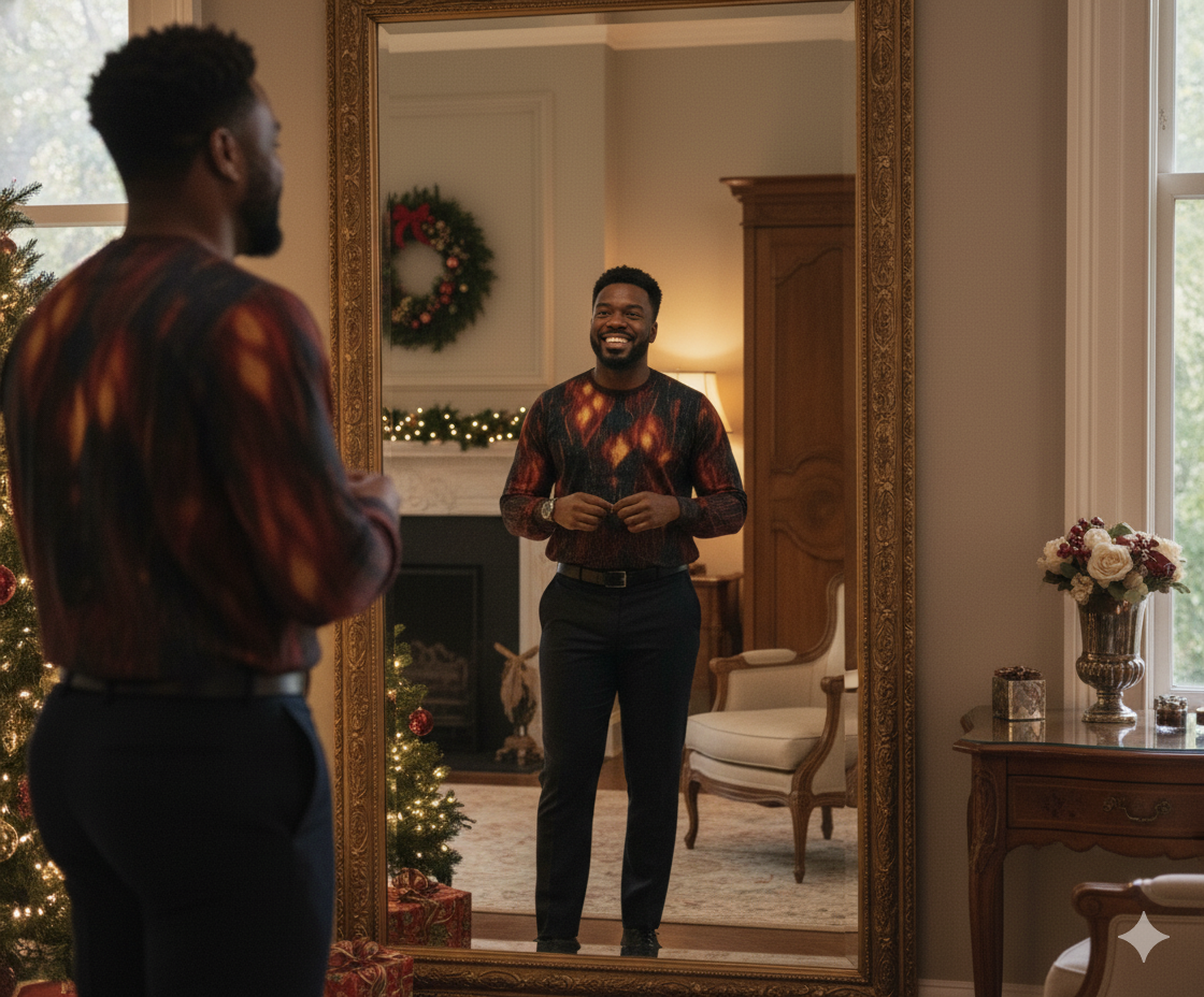 Amber Diamond Glow Men’s Long Sleeve Shirt